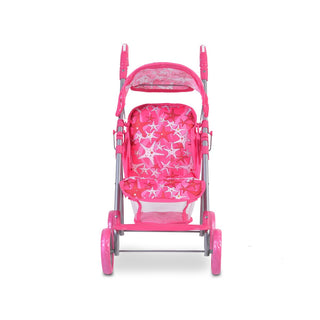 Carrito de muñecas con respaldo ajustable Estrellas - Kokolindo