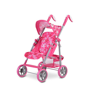 Carrito de muñecas con respaldo ajustable Estrellas - Kokolindo