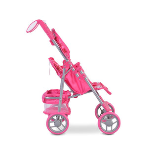 Carrito de muñecas con respaldo ajustable Estrellas - Kokolindo