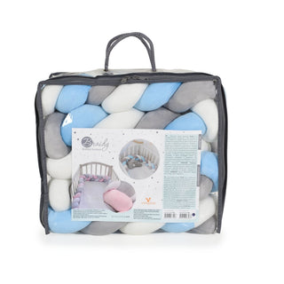 Protector para cuna Braidy azul - Kokolindo