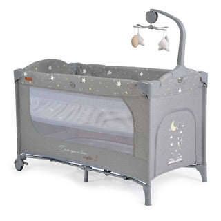 Cuna de viaje Once upon a time 3 gris - Kokolindo