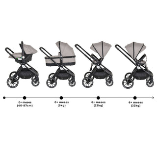 Cochecito Christiano 3 en 1 Beige - Kokolindo