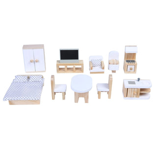 +Sarah Doll House(11 Furniture + 4pcs Soft Accessories) - 8301 - Kokolindo