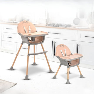 +High chair Biscotti 2 in 1 pink - Kokolindo