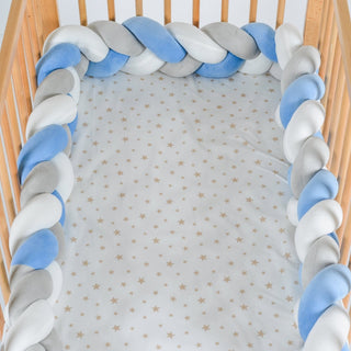 Protector para cuna Braidy azul - Kokolindo