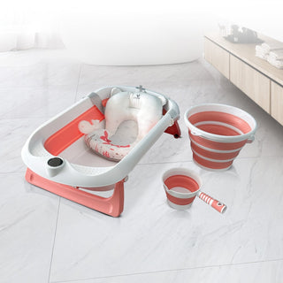 Set de baño con bañera plegable Balena rosa - Kokolindo