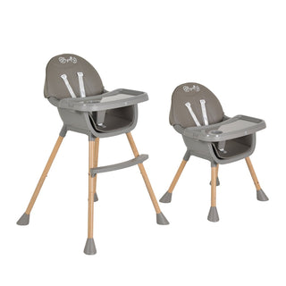 +High chair Biscotti 2 in 1 grey - Kokolindo