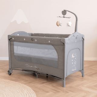 Cuna de viaje Once upon a time 2 gris - Kokolindo