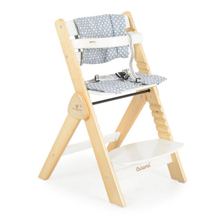+Wooden high chair Caramel white - Kokolindo