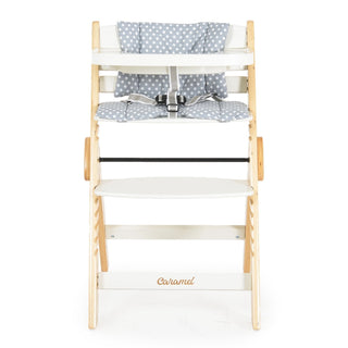 +Wooden high chair Caramel white - Kokolindo