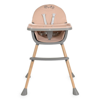+High chair Biscotti 2 in 1 pink - Kokolindo