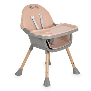 +High chair Biscotti 2 in 1 pink - Kokolindo