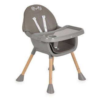 +High chair Biscotti 2 in 1 grey - Kokolindo