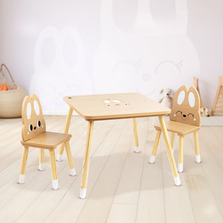 +One storage table with 2 chairs Cute Bunny - Kokolindo