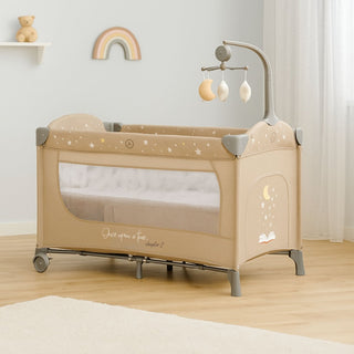 Cuna de viaje Once upon a time 2 beige - Kokolindo