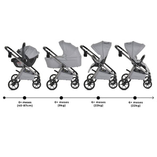 Cochecito 3 in 1 Unique Gris - Kokolindo