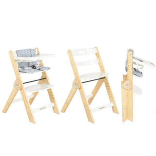 +Wooden high chair Caramel white - Kokolindo