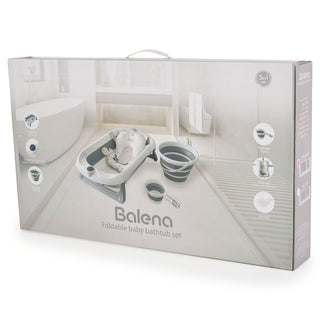 Set de baño con bañera plegable Balena rosa - Kokolindo
