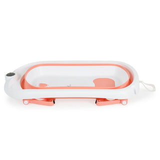 Set de baño con bañera plegable Balena rosa - Kokolindo