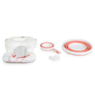 Set de baño con bañera plegable Balena rosa - Kokolindo