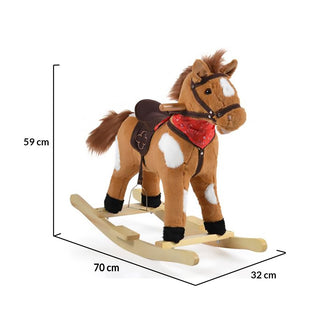 +Plush rocking horse Thunder khaki WJ - 001 - Kokolindo