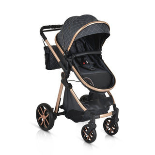 Cochecito convertible Alma Negro - Kokolindo