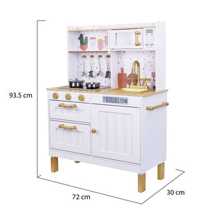 +Wooden Play Kitchen (with 7 cookware) - 7275 - Kokolindo