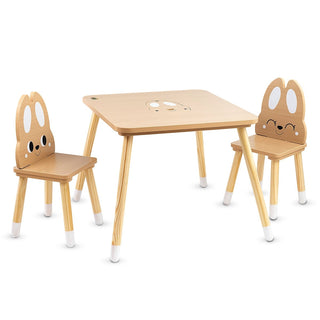 +One storage table with 2 chairs Cute Bunny - Kokolindo