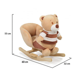 +Plush rocking animal Bear khaki WJ - 635 - Kokolindo