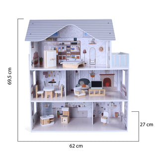 +Sarah Doll House(11 Furniture + 4pcs Soft Accessories) - 8301 - Kokolindo