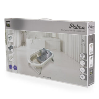 Set de baño con bañera plegable Palma gris - Kokolindo