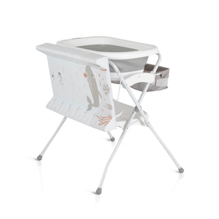 +Baby foldable bathtub with stand and changing table Como Grey - Kokolindo